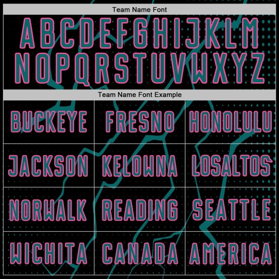 Jersey Soccer Sports Uniform Black Custom Teal-Pink Sublimation Lightning Jersey Soccer Sports Uniform Black Custom Teal-Pink Sublimation Lightning