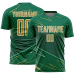 Soccer Sublimation Gold-White Lines Uniform Sports Green Custom Kelly Jersey Old Soccer Sublimation Gold-White Lines Uniform Sports Green Custom Kelly Jersey Old