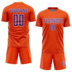 Shape Custom Sports Jersey Purple-White Orange Soccer Uniform Geometric Sublimation Shape Custom Sports Jersey Purple-White Orange Soccer Uniform Geometric Sublimation