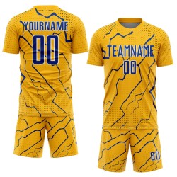 Jersey Lightning Royal-White Uniform Custom Sublimation Soccer Sports Gold