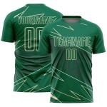 Kelly Soccer Jersey Lines Cream Custom Green Uniform Sports Sublimation